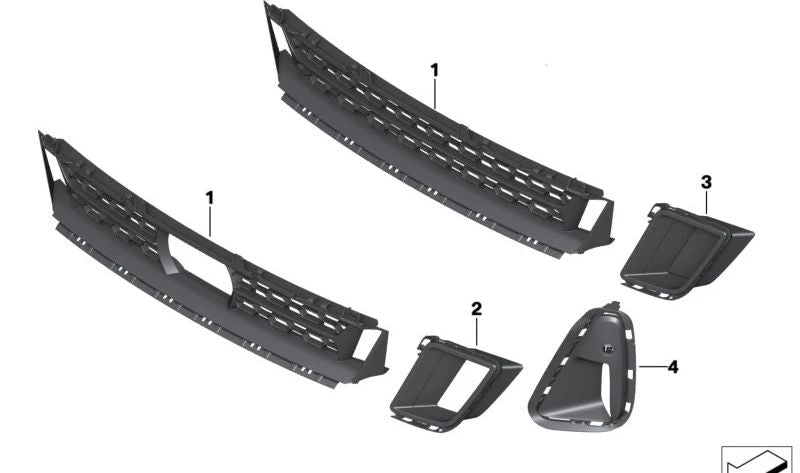 Open Central Central Grace 51118078800 pour la série BMW 6 GT (G32). BMW d'origine.