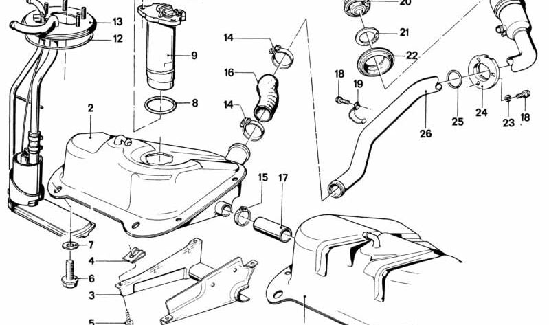 Manguera para BMW Serie 3 E21 (OEM 16121176795). Original BMW.