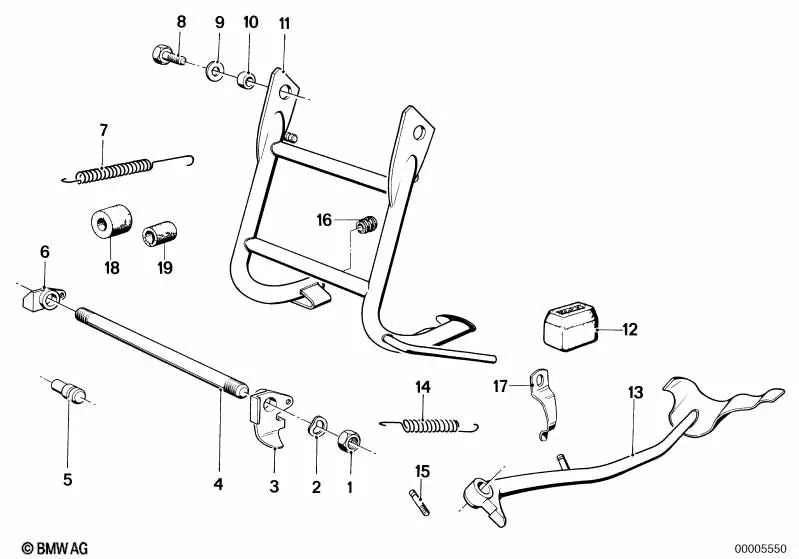 Resorte de tracción para varios modelos/series de BMW (OEM 46531230219). Original BMW