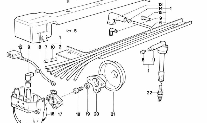 Anillo de identificación OEM 12121706189 para BMW (E21, E30, E36, E12, E28, E34, E24, E23, E32, Z1). Original BMW.