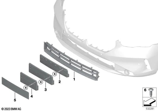 Portaplacas de matrícula para BMW Serie 5 G60 (OEM 51135A0EDB7). Original BMW