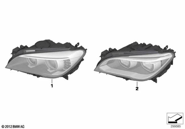 Faro AHL-Xenón izquierdo para BMW F01N, F02N (OEM 63117348509). Original BMW