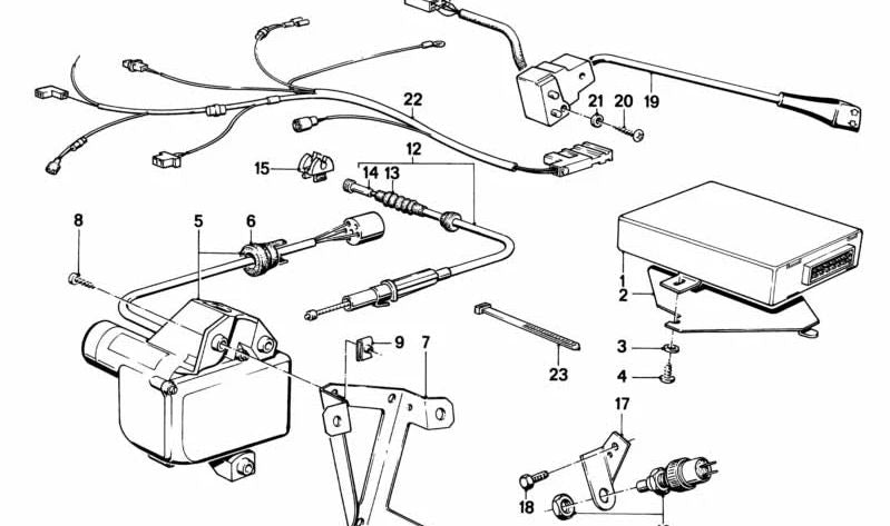 Actuador para BMW Serie 5 E28, Serie 7 E23 (OEM 65711370159). Original BMW