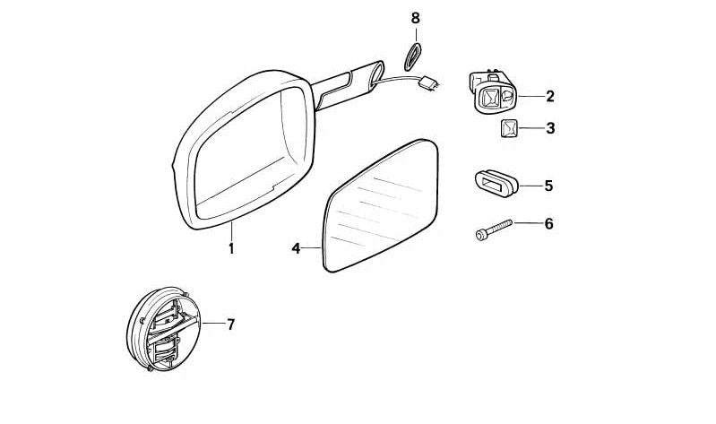 Soporte izquierdo OEM 51162290741 para BMW Z1. Original BMW.