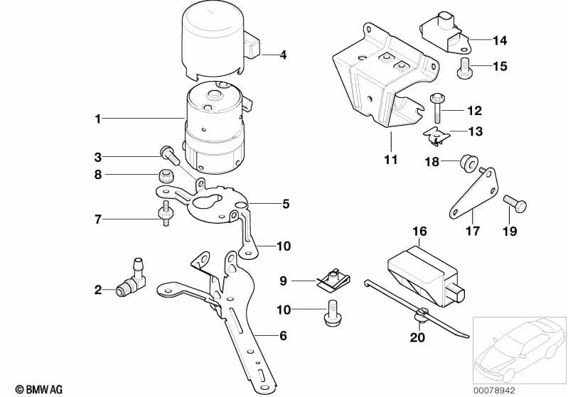 Käfigmutter für BMW E46 (OEM 07129926520). Original BMW