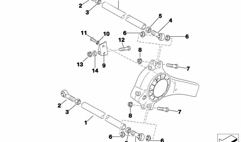 Suporte OEM 33532483026 para BMW Series 1 (E81, E82, E87, E88), Série 3 (E90, E91, E92, E93), X1 (E84). Peça original da BMW.