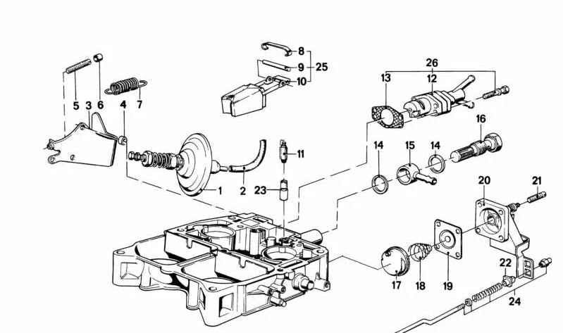 Steuerdose para BMW Serie 3 E21, Serie 5 E12 (OEM 13111267251). Original BMW