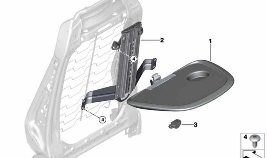 Mesa para BMW Serie 2 F45, F46, X1 F48, F49 (OEM 52107378177). Original BMW