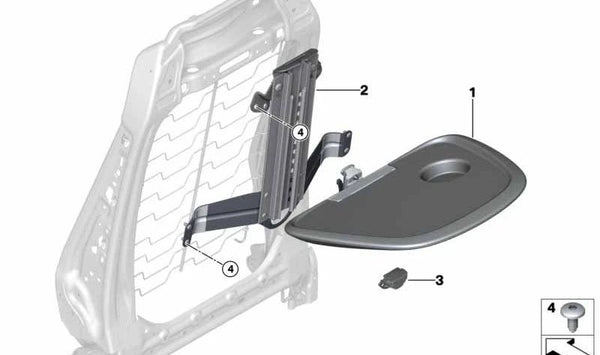 Tapa de protección OEM 52107410609 para BMW F45, F46, F48. Original BMW