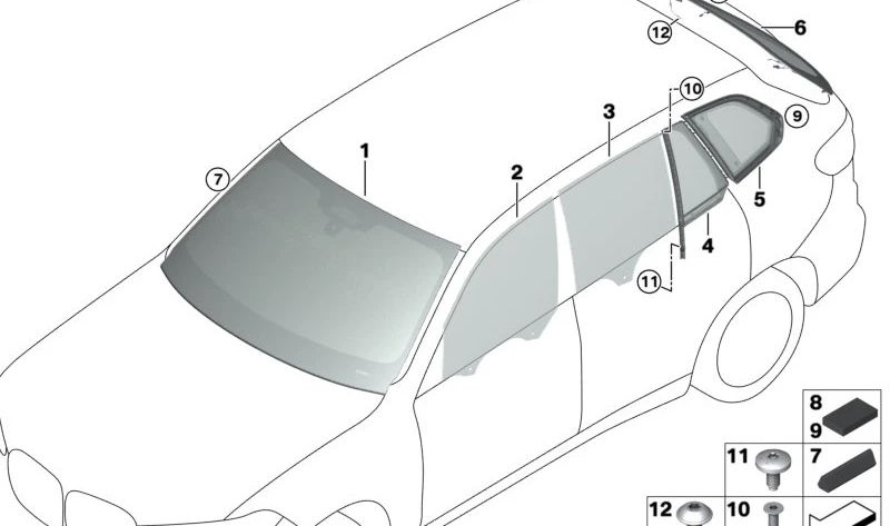 Tornillo autorroscante OEM 07119905911 para BMW E91, F31, G20, G28, G80, E61, G11, G12, E31, E83, G02, F98, E53, G05, G18, F95, G06, F96, G07. Original BMW.