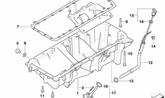 Cárter de aceite para BMW X3 E83, E83N (OEM 11137806220). Original BMW