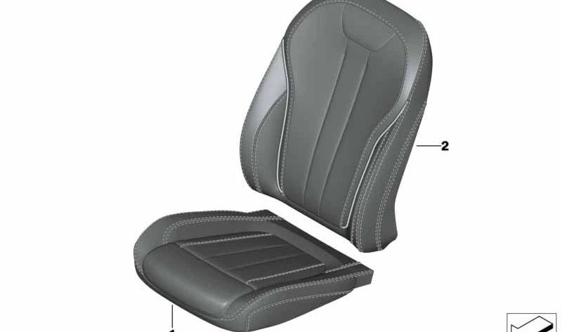 Funda Asiento Confort Cuero Climático para BMW G05, G05N, G06, G06N, G07, G07N (OEM 52107999406). Original BMW