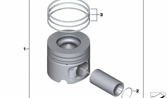 Kolbenringe Reparatursatz für BMW F20, F21, E90N, E91N, F30, F31, F34, F36, E84 und Mini R55N, R56N, R57N, R58, R59, R60, R61 (OEM 11257812630). Original BMW