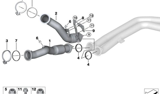 Abrazadera en V para BMW Serie 1 E82, E88, F20, F21, Serie 2 F87N, G87, Serie 3 E90, E91, E92, E93, F30, F31, F34, F35, F80, G20, G21, G80, Serie 4 F32, F33, F36, F82, F83, G22, G23, G26, G82, Serie 5 F07, F10, F11, F18, G30, G31, Serie 6 F06, F12, F13, G