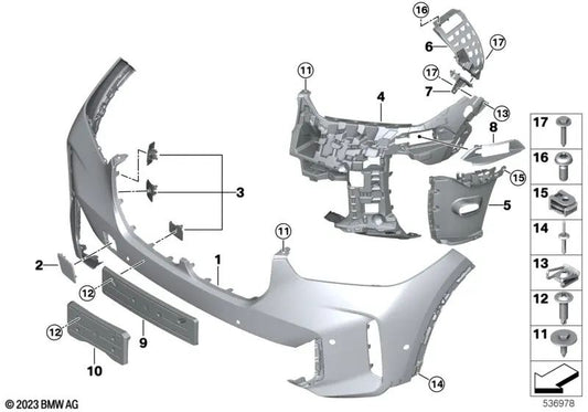 Juego Soporte Sensor PDC/PMA para BMW X5 G05N (OEM 51115A4F538). Original BMW.