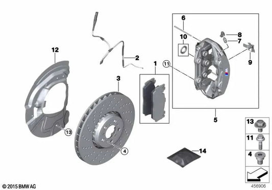 Guardabarros para BMW modelos X5, X6 (OEM 34108074294). Original BMW