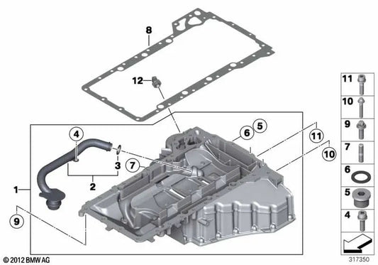 Tornillo prisionero para BMW F10, F06, F12, F13 (OEM 07129906144). Original BMW.