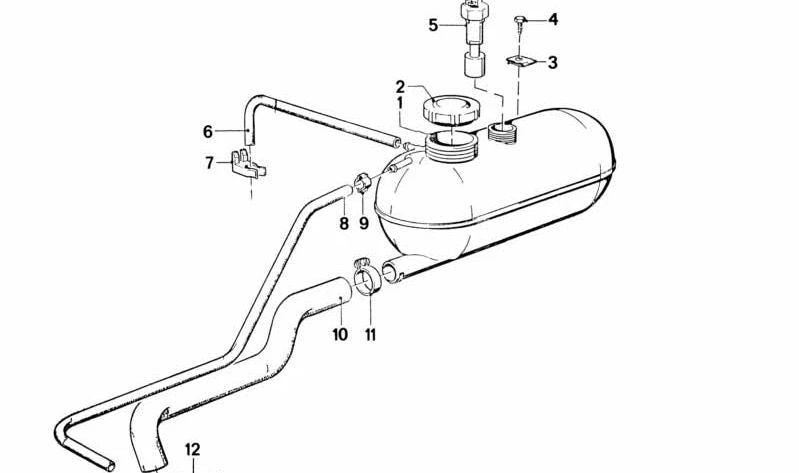 Interruptor de nivel del radiador de agua para BMW Serie 3 E30, Serie 5 E28, Serie 6 E24, Serie 7 E23 (OEM 61311375715). Original BMW