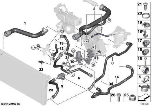 Shift Valve for BMW 5 Series F10, F11, X3 F25, X5 F15 (OEM 11538572513). Genuine BMW.