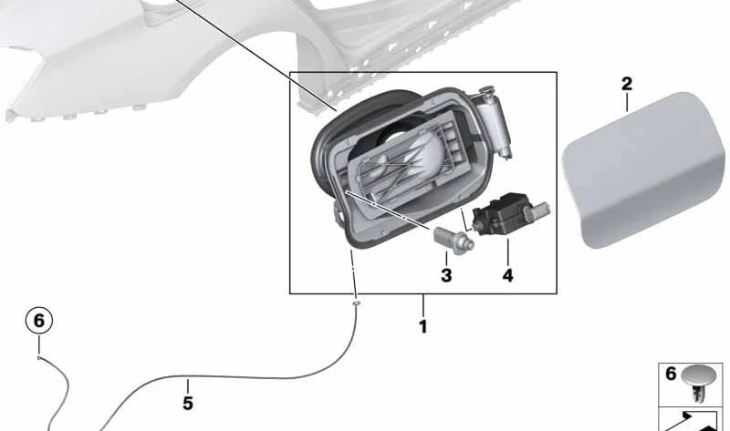 Abdecktopf para BMW Serie 3 F30, F31, F35, F80 (OEM 51177238100). Original BMW.