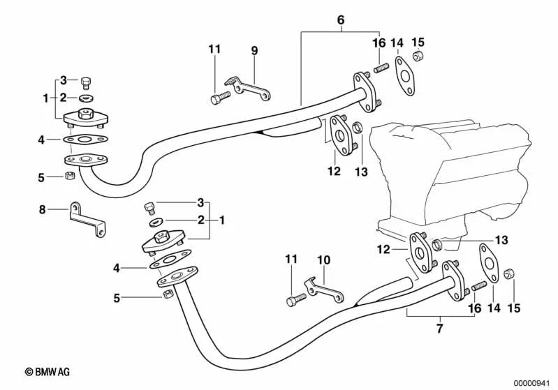 Verschlussschraube para BMW Serie 3 E21, E30, E36, Serie 5 E12, E28, E34, Serie 6 E24, Serie 7 E23, E32, E38, Serie 8 E31 (OEM 07119919210). Original BMW