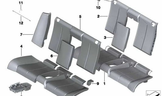 Lieux en cuir OEM 52208062624 pour BMW F33. BMW d'origine.