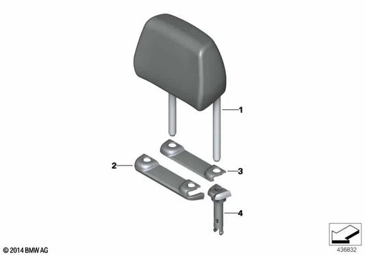 Reposacabezas de Tela para BMW Serie 2 F23N (OEM 52207488375). Original BMW.