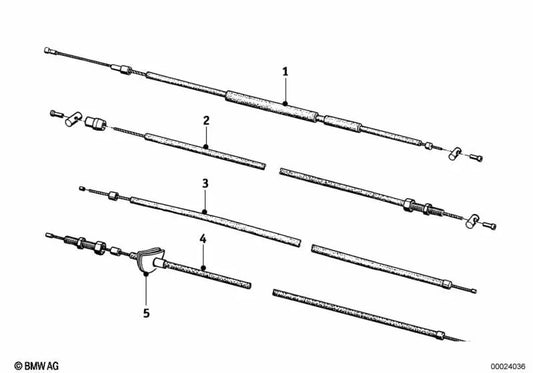 Cable de freno para BMW E46, F30, F80 (OEM 34110007840). Original BMW.