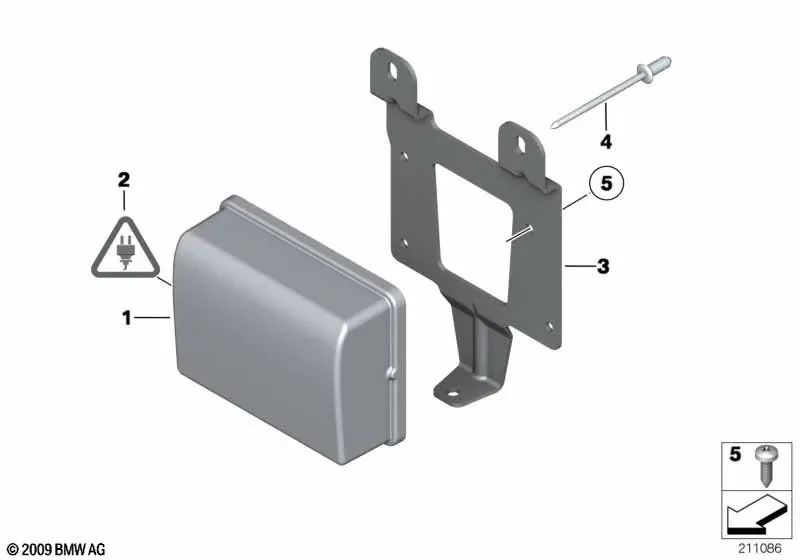 ACC support for BMW 5 Series F07, F07N (OEM 66318049615). Genuine BMW