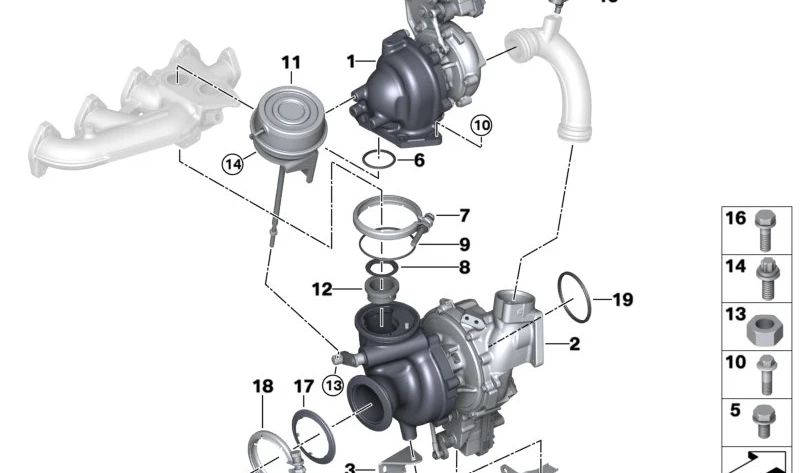 Válvula de vacío para BMW Serie 1 F20N, F21N, Serie 2 F22, F23, Serie 3 F30N, F31N, F34N, Serie 4 F32, F33, F36, Serie 5 G30, G31, Serie 7 G11, G12, X3 G01, X4 G02, X5 F15 (OEM 11658513572). Original BMW