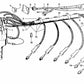 Tubo de cables de encendido OEM 12121351194 para BMW E12, E28, E24, E23. Original BMW.