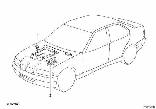 DME+cavo del motore ASC (OEM 12511711971). BMW originale.