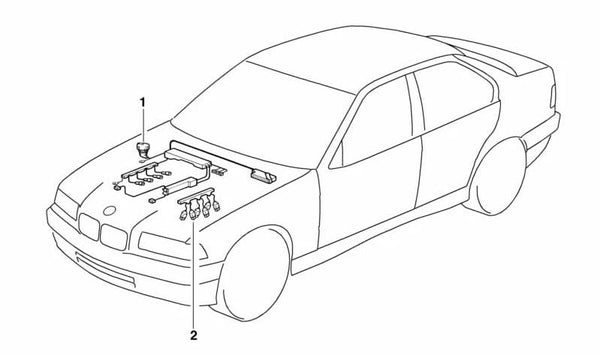 Mazo de cables de la bobina de encendido para BMW Serie 3 E36 (OEM 12511740762). Original BMW.