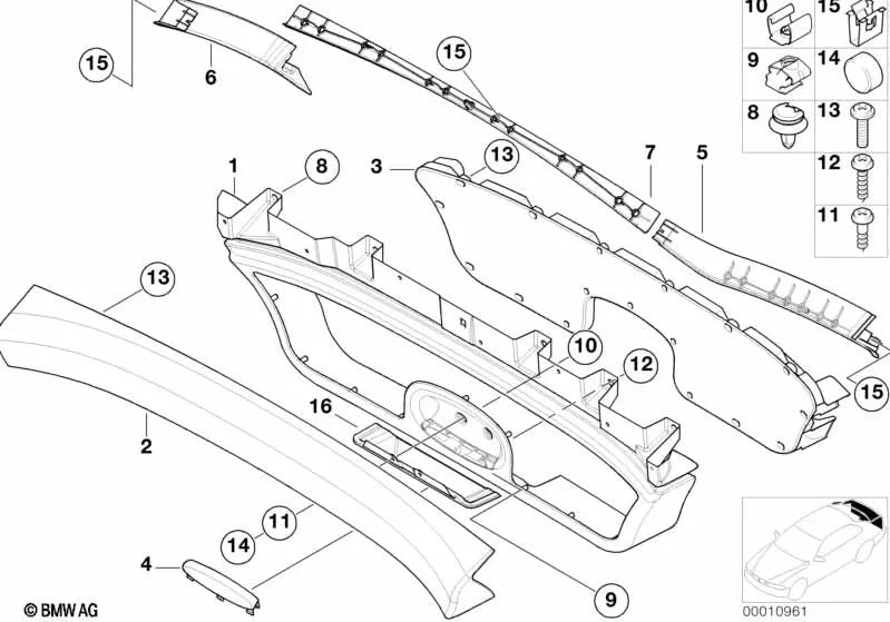 Portão traseiro para BMW (OEM 51498400144). BMW original.