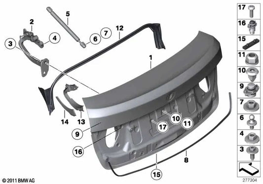 Amortiguador ajustable para BMW Serie 5 F07, F07N (OEM 51247281457). Original BMW