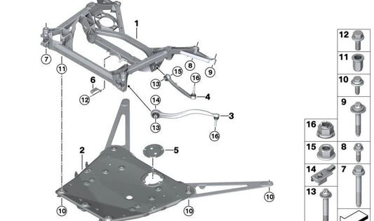 Porta Eje Delantero para BMW G87, G80, G82 (OEM 31118095645). Original BMW