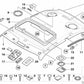 Marco para el sistema de manos libres para varios modelos/series de BMW (OEM 51448401000). Original BMW.