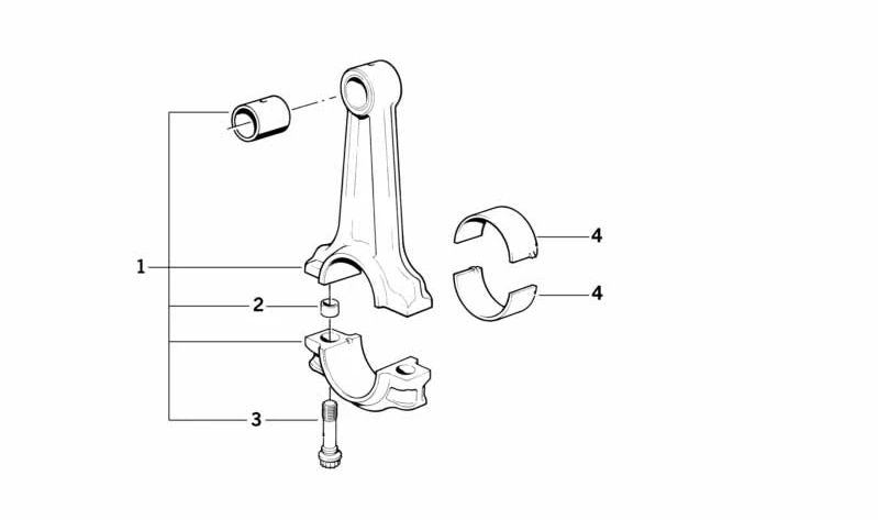 Lagerschale para BMW Serie 3 E36 (OEM 11241404010). Original BMW