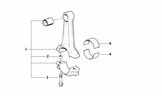 Lagerschale para BMW Serie 3 E36 (OEM 11241404010). Original BMW