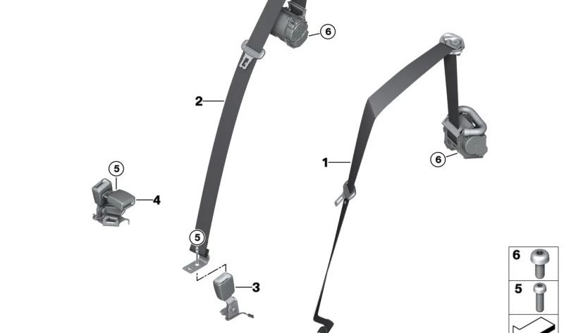 Upper belt for BMW X6 F96, G06 (OEM 72117941648). Original BMW