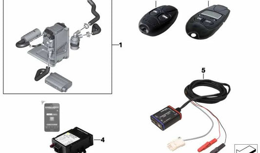 Parking Heater Retrofit Kit for BMW F20, F21, F22, F30, F31, F34, F32 (OEM 64502304085). Original BMW.