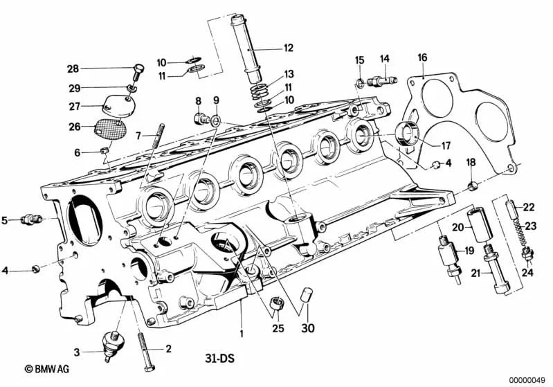 Juego de juntas del cárter sin amianto para BMW Serie 3 E21, Serie 5 E12 (OEM 11119063134). Original BMW