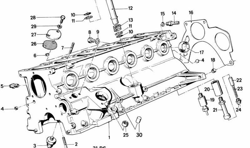 Junta de culata sin amianto OEM 11121255305 para BMW (E21, E30, E12, E28). Original BMW.