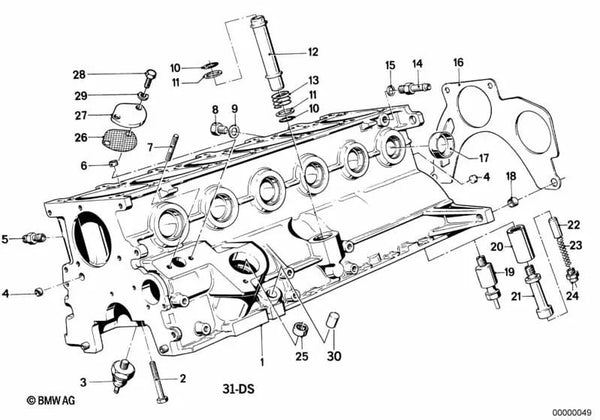 Juego de juntas del cárter sin amianto para BMW Serie 3 E21, Serie 5 E12 (OEM 11119063134). Original BMW