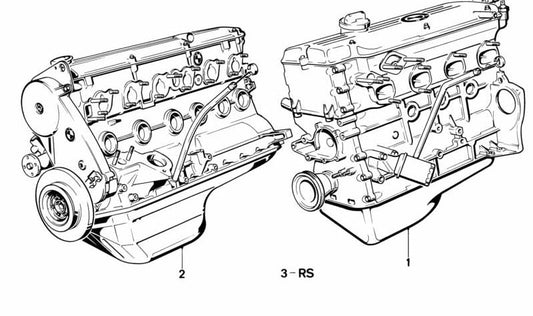 Kit de montaje motor OEM 11009059265 para BMW E21, E12, E28. Original BMW.