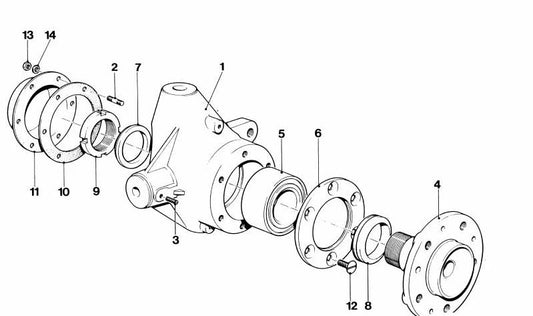 Tapa de rodamiento OEM 31212160037 para BMW (Modelos compatibles: E32, E34, E38, E39, E65, E66, E67, E53). Original BMW.