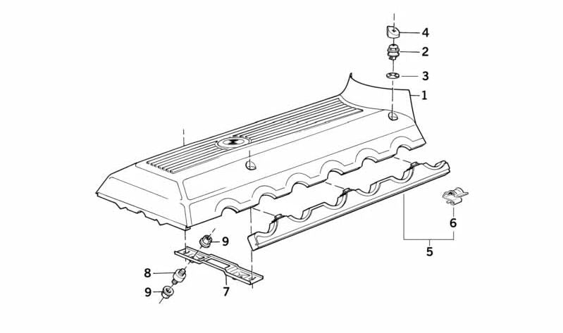 Roundez-le de sécurité OEM 11611725544 pour BMW E32, E31. BMW d'origine.