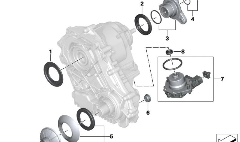 Retén del eje OEM 27108642593 para BMW G42, G20, G21, G28, G80, G81, G22, G23, G26, G82, G83, F90, G30, G31, G38, G60, G61, G68, G90, G32, G11, G12, G70, F91, F92, F93, G14, G15, G16, G01, G08, F97, G45, G02, F98, G05, F95, G18, G06, F96, G07 y G09.