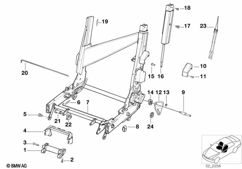 Soporte para BMW E31 Serie 8 (OEM 52108128519). Original BMW