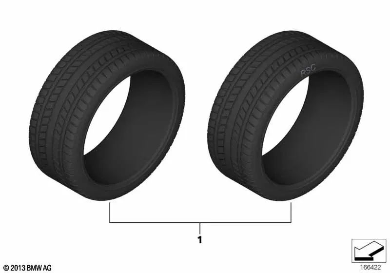 Neumático Continental SportContact 5 SSR para BMW Serie 1 F20, F21, Serie 2 F22 (OEM 36122232325). Original BMW